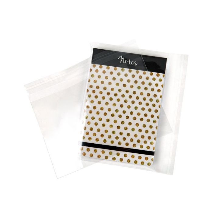 Plastic Bags 22.9x15.3cm Transparent Peel and Seal (100 pieces) [B9X6S]