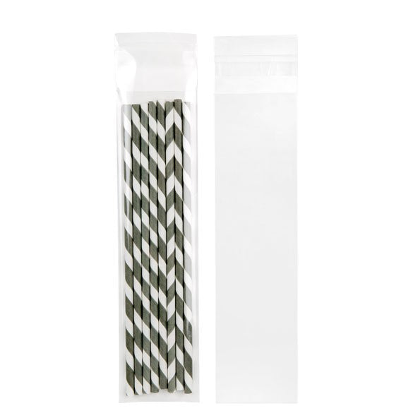 Plastic Bags 5.7x21.6cm Transparent Peel and Seal (100 pieces) [BM5]