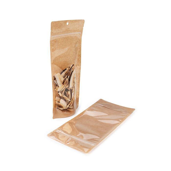 Kraft Stand Up Pouch 10.8x6x23.8 (100 pieces) [ZBGKC1N]