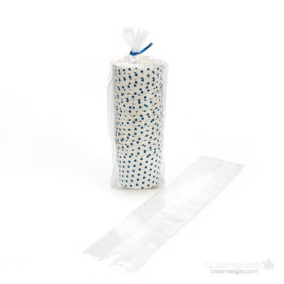 Plastic Bags 6.4x5.1x24.8cm with side gusset (100 pieces) [GB22]