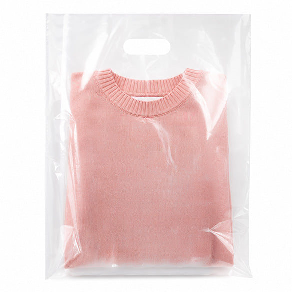 Plastic Carrier Bags Clear 38.1x45.7cm 60 micron LDPE (100 pieces) [H1518CL1]
