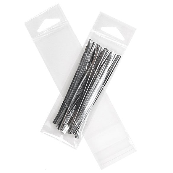 Headerbags 3.8x12.7cm Reclosable and Crystal Clear (100 pieces) [HB1X5]