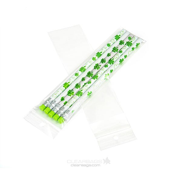 Grip Seal Bags with Hang hole 5x20.5cm Crystal Clear PP 50 micron (100 pieces) [ZR28]