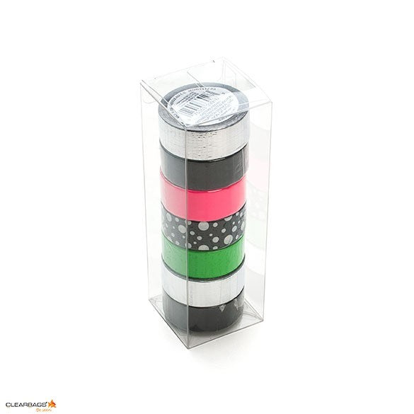 Plastic Gift Boxes 5.1x5.1x15.2cm Autolock Bottom (25 pieces) [PLB137]