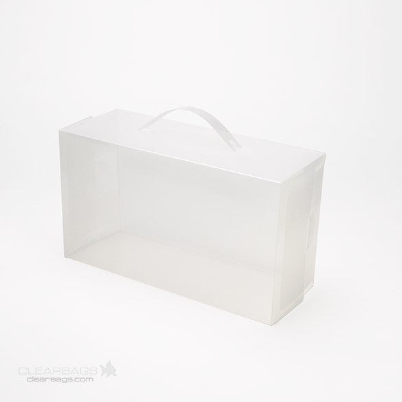 Plastic Gift Boxes for Gentlemen's shoes Frost 19.5x13x34cm with Handle (3 pieces)