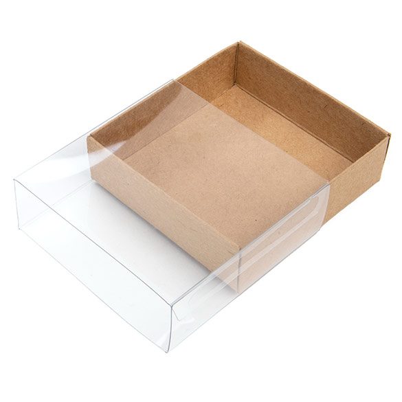 Crystal Clear Box Slip Cover 8x2,5x8,5 cm (25 Pieces) [SC356]