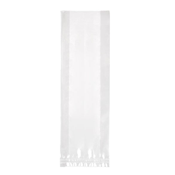 Plastic Bags 9.5x3.2x30.5cm with side gusset (100 pieces) [GB2]