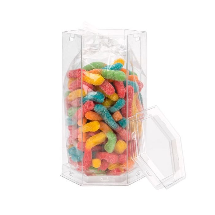 Plastic Tube Hexagon 8.9x7.9x15.2cm (25 pieces) [CTH36]