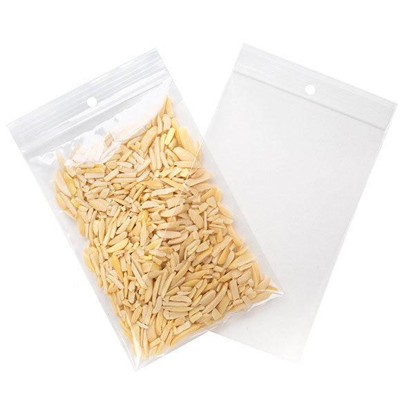 Grip Seal Bags with Hang hole 10x15cm Crystal Clear PP 75 micron (100 pieces) [Z3R46]