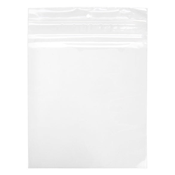 Grip Seal Bags with Hang hole 20.5x25.5cm Crystal Clear PP 75 micron (100 pieces) [Z3R810]