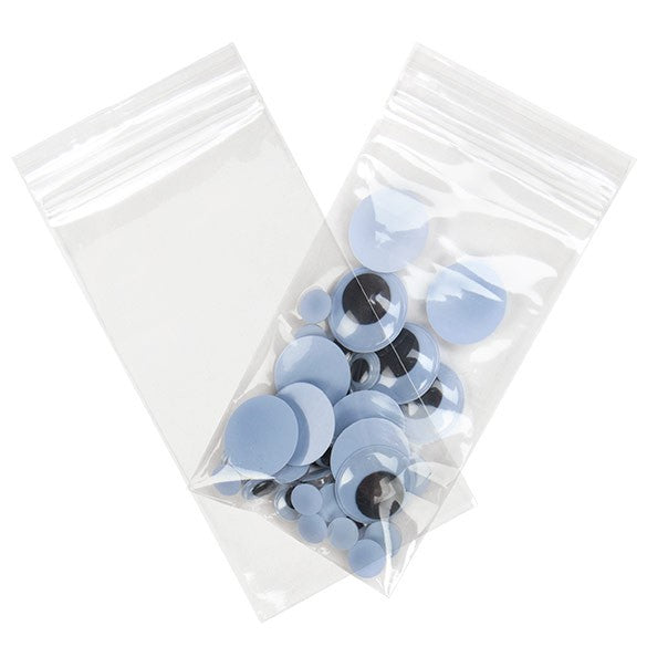 Grip Seal Bags with Hang hole 7.5x12.5cm Crystal Clear PP 50 micron (100 pieces) [ZR35]