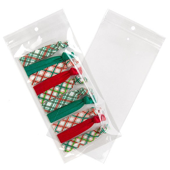 Grip Seal Bags with Hang and Vent-hole 10x20.5cm Crystal Clear PP 50 micron (100 pieces) [ZR48V]