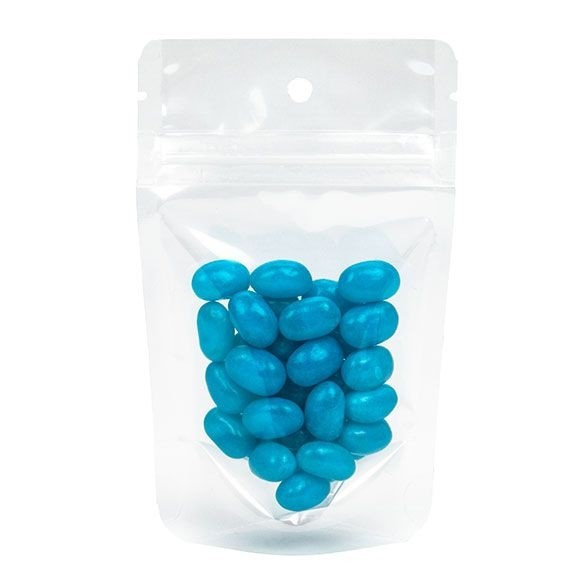 Stand Up Pouches Transparent 7.9x5.1x13cm laminated | 28 grams with hang hole (100 pieces) [ZBGCC1H]