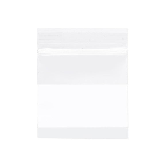 Grip Seal Bags with Write-on-Panel 5x5cm Crystal Clear PP 50 micron (100 pieces) [ZWC22]