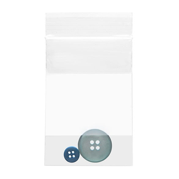 Grip Seal Bags with Write-on-Panel 5x7.5cm Crystal Clear PP 50 micron (100 pieces) [ZWC23]