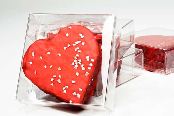 Plastic Gift Boxes 8.3x2.9x8.3cm Crystal Clear (25 pieces) [FB86]