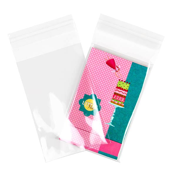 Plastic Bags 8.5x13cm Transparent Peel and Seal (100 pieces) [B3]