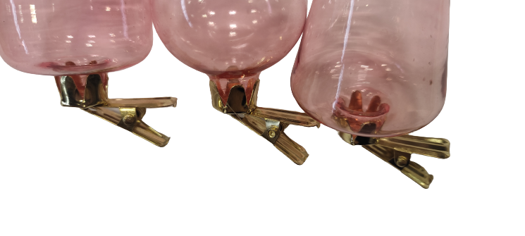 Vases on clip assorted of 3 pieces Pink (1 pcs.) [IFS-28094]