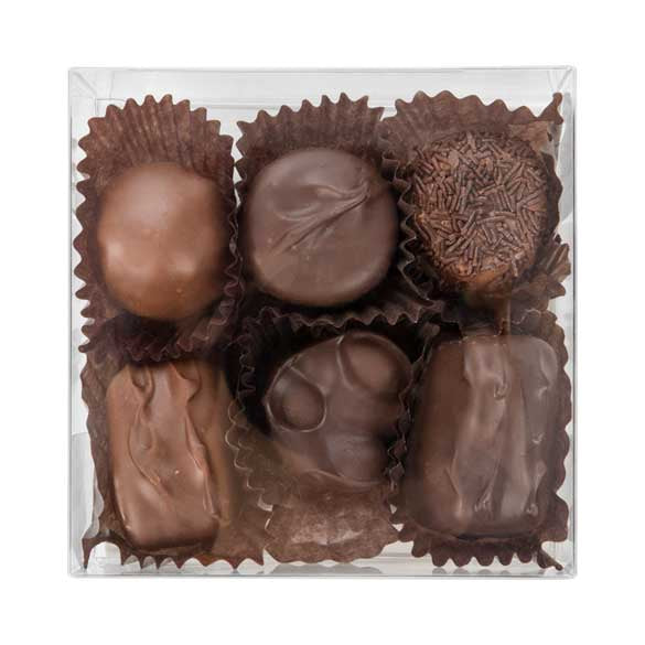 Plastic Gift Boxes for "chocolate" Truffels 10.8x4.1x10.8cm with Insert (100 pieces) [CNDY194]