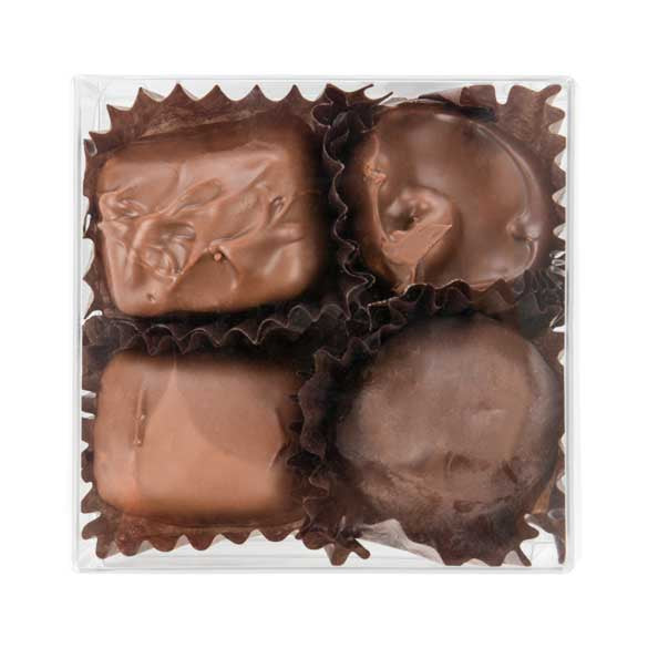 Plastic Gift Boxes for Chocolates 7x3.7x7cm with Insert (100 pieces) [CNDY227]