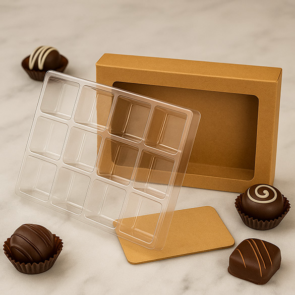 Kraft Gift Boxes for Candy Set of 12 pieces 8.9x1.4x13.8cm (25 pieces) [CNDY271]