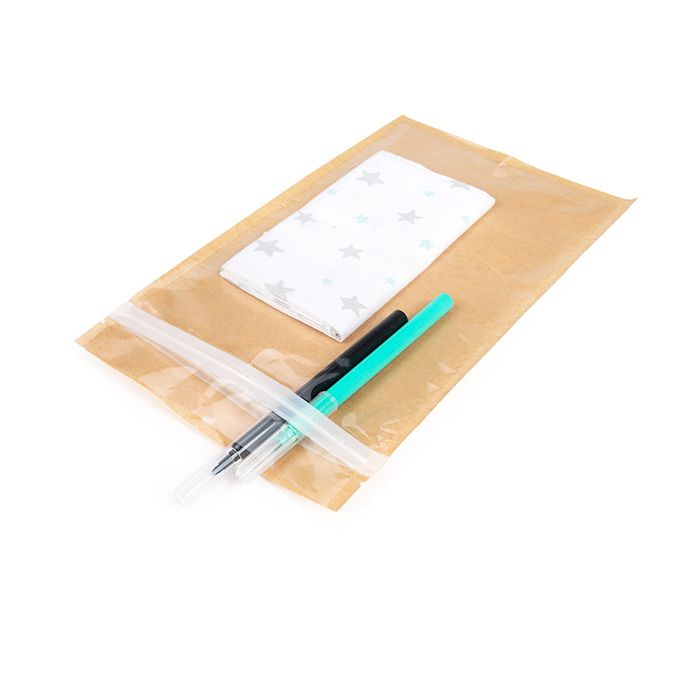 Eco-Friendly Grip Seal Bags Kraft 15.2x23.5 cm (100 pieces) [HZBBE7KC]