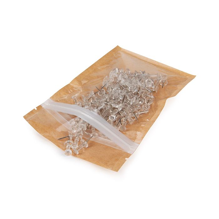 Eco-Friendly Grip Seal Bags Kraft 9.2x12.7 cm (100 pieces) [HZBBE4KC]