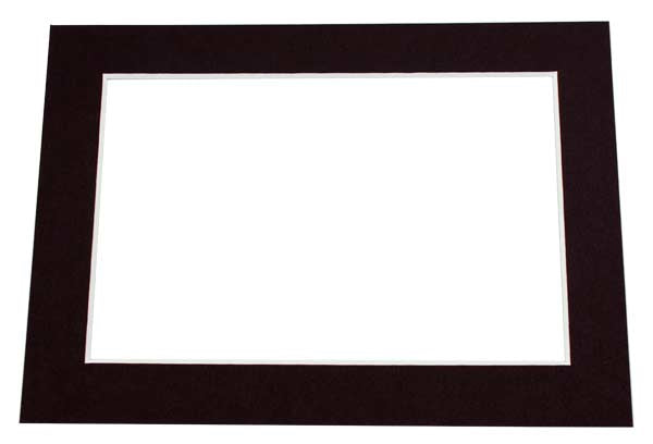 Mount Board Black 20.3x26.7cm Window - Outer size 27.9x35.6cm Conservation Quality (25 pieces) [MS30022]