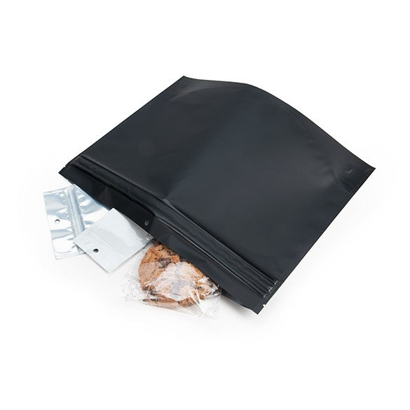Child Resistant Pouch Bags Matte Black 30,5x10,2x22,9cm (100 Pieces) [CRP129MB]