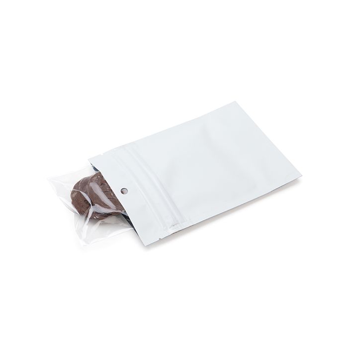 Child Resistant Pouch Bags Matte White 10,2x6,4x15,2cm (100 Pieces) [CRP2MW]