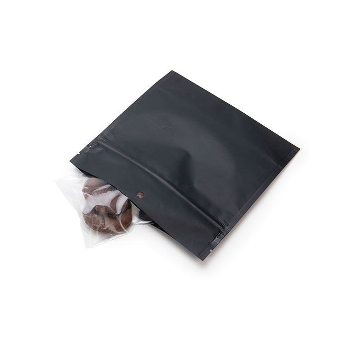 Child Resistant Pouch Bags Matte Black 15,2x6,4x15,2cm (100 Pieces) [CRP66MB]