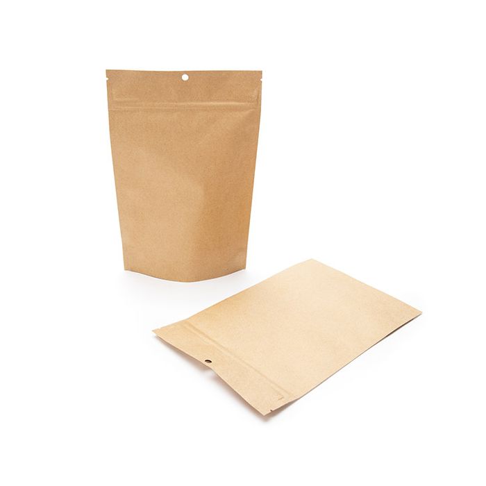 Child Resistant Pouch Bags Kraft 14,9x6,4x23,2cm (100 Pieces) [CRP7K]