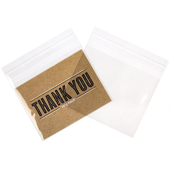 Plastic Bags 13.7x10.8cm Transparent Peel and Seal (100 pieces) [B4]