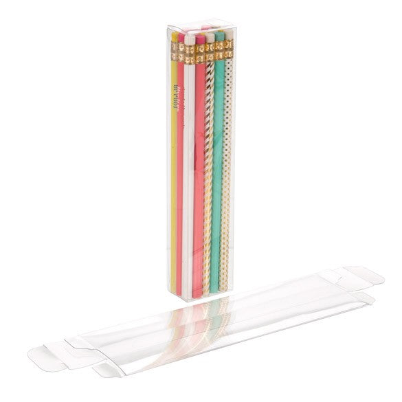 Plastic Gift Boxes 3.8x2.5x19.1cm Crystal Clear (25 pieces) [FPB340]