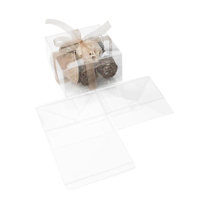 Plastic Gift Boxes 13.7x13.7x7.6cm Food Safe with Autolock Bottom