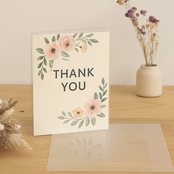 Crystal Clear Card Jacket For #4Bar Envelope + Card 13.3 x 18.6cm (100 Pieces) [CJ2]