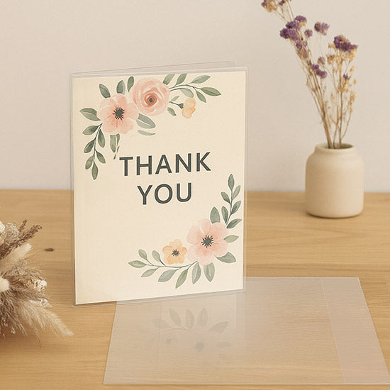 Crystal Clear Card Jacket For #4Bar Envelope + Card 13.3 x 18.6cm (100 Pieces) [CJ2]