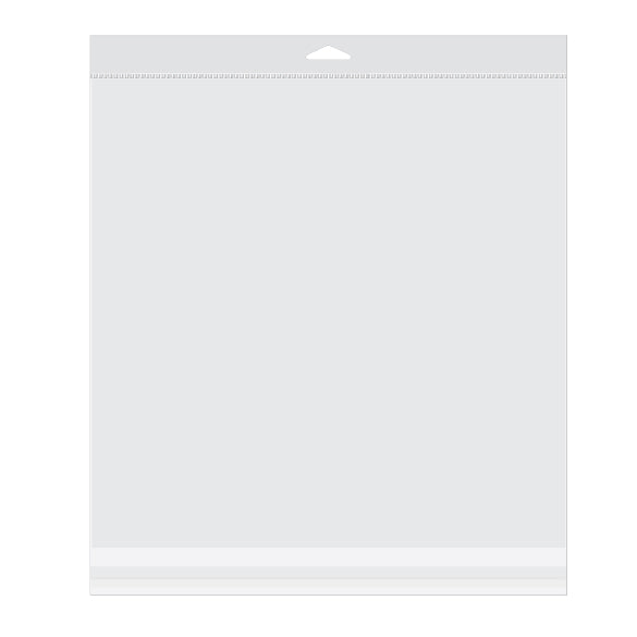 Headerbags 31.8x31.4cm Reclosable and Crystal Clear (100 pieces) [HB12X12]