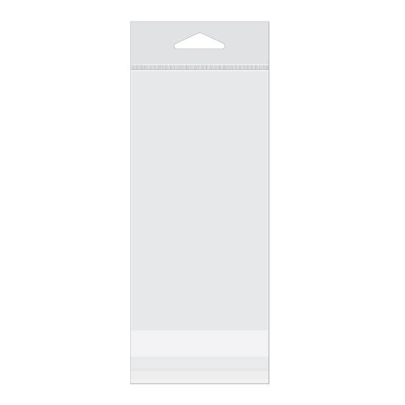 Headerbags 8.1x15.4cm Reclosable and Crystal Clear (100 pieces) [HB3X6S]