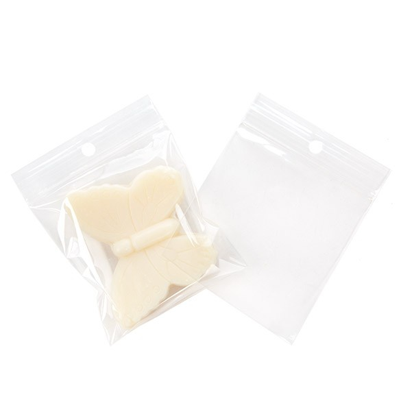Grip Seal Bags with Hang hole 7x7.5cm Crystal Clear PP 50 micron (100 pieces) [ZR23Q3]