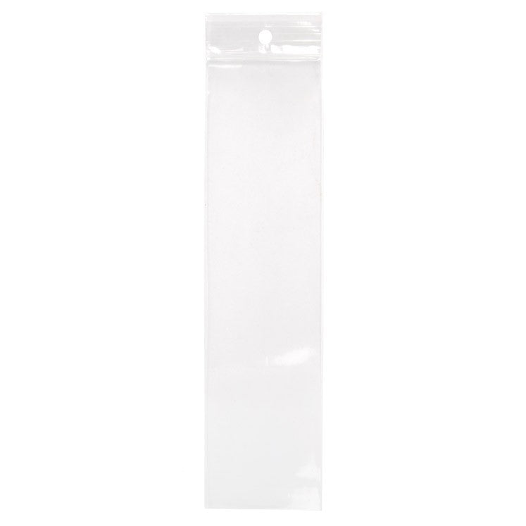 Grip Seal Bags with Hang hole 5x20.5cm Crystal Clear PP 50 micron (100 pieces) [ZR28]