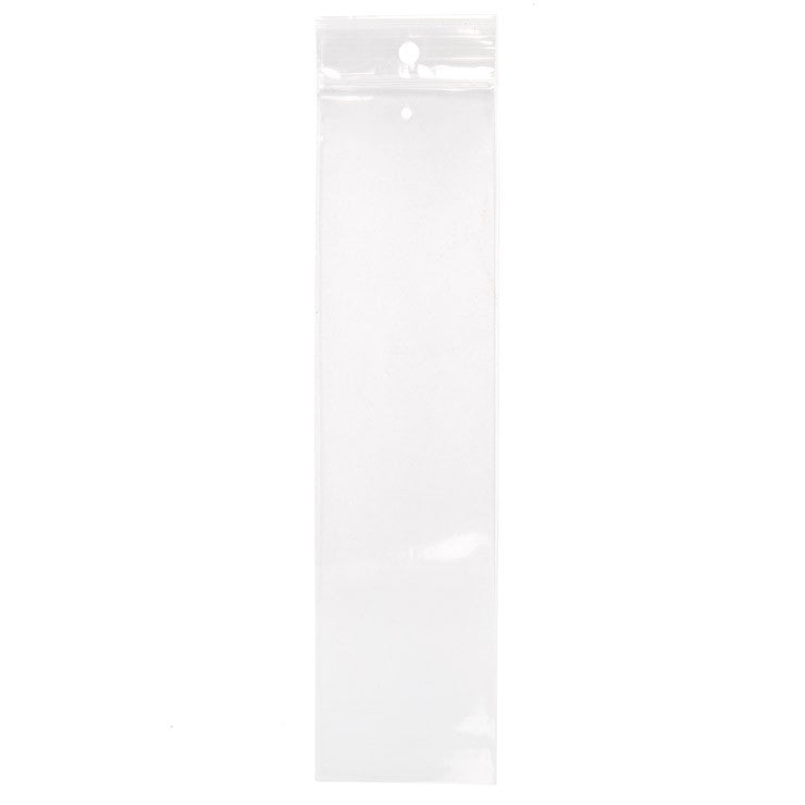 Grip Seal Bags with Hang and Vent-hole 5x20cm Crystal Clear PP 50 micron (100 pieces) [ZR28V]