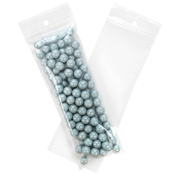Grip Seal Bags with Hang hole 6.5x18cm Crystal Clear PP 50 micron (100 pieces) [ZR2H7]