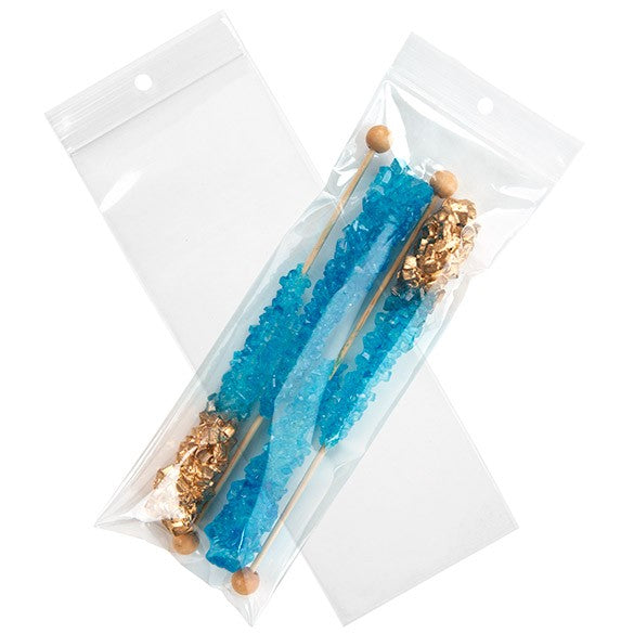 Grip Seal Bags with Hang hole 7.5x20.5cm Crystal Clear PP 50 micron (100 pieces) [ZR38]