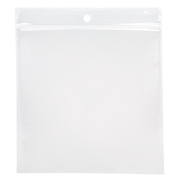 Grip Seal Bags with Hang hole 12.5x12.5cm Crystal Clear PP 50 micron (100 pieces) [ZR55]