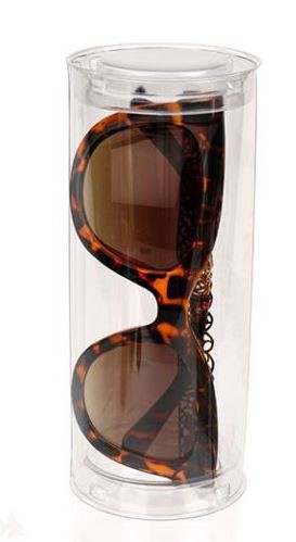 Plastic Tube round 6.4x6.4x15.4cm Crystal Clear (25 pieces) [CTRS26]