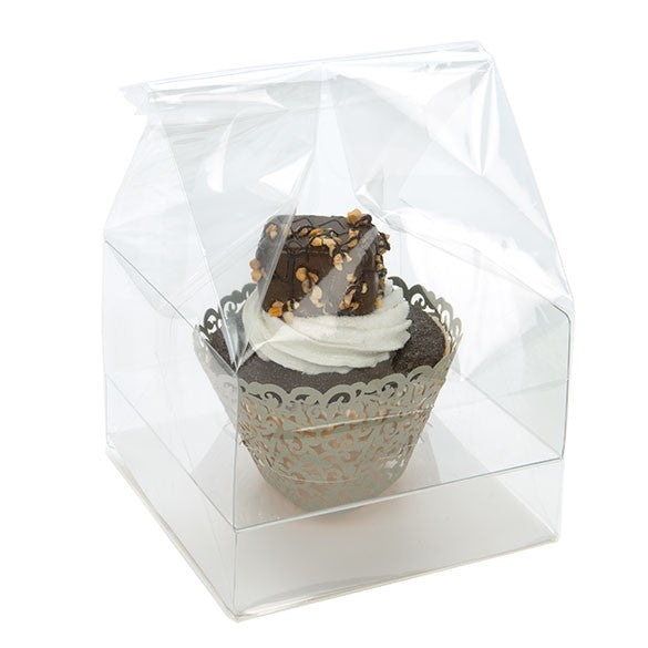 Bags Set with Paper Insert for 1 Cupcake 10.2x10.2x17.8cm (100 pieces) [CBG4]