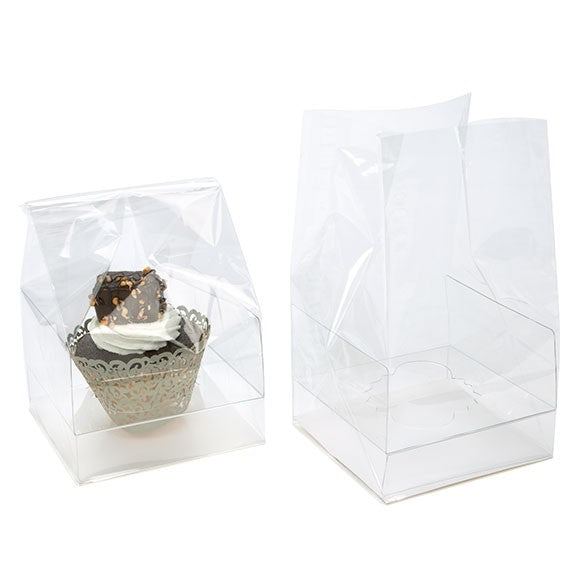 Bags Set with Paper Insert for 1 Cupcake 10.2x10.2x17.8cm (100 pieces) [CBG4]