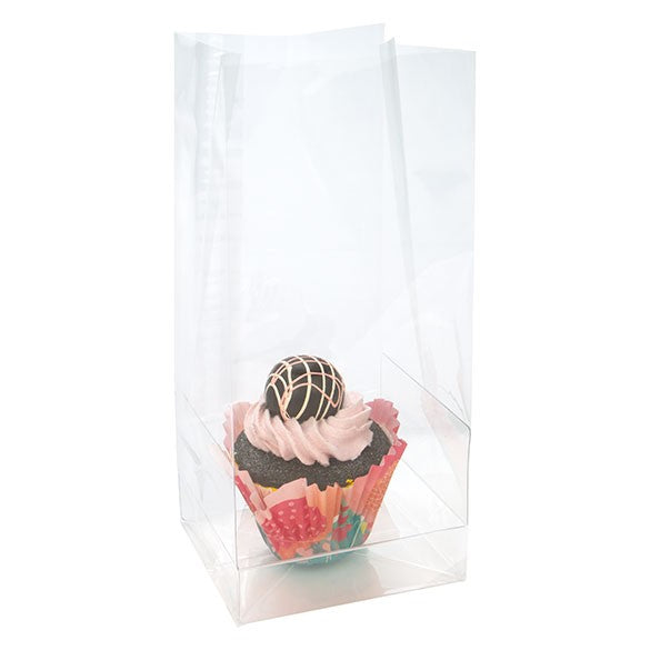 Bags Set for 1 Cupcake 10.2x10.2x22.9cm with White Insert (100 pieces) [CBG4XL]