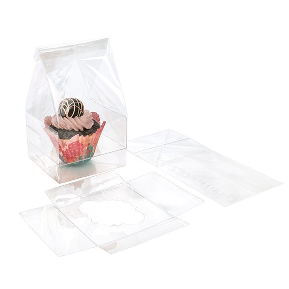 Bags Set for 1 Cupcake 10.2x10.2x22.9cm with White Insert (100 pieces) [CBG4XL]